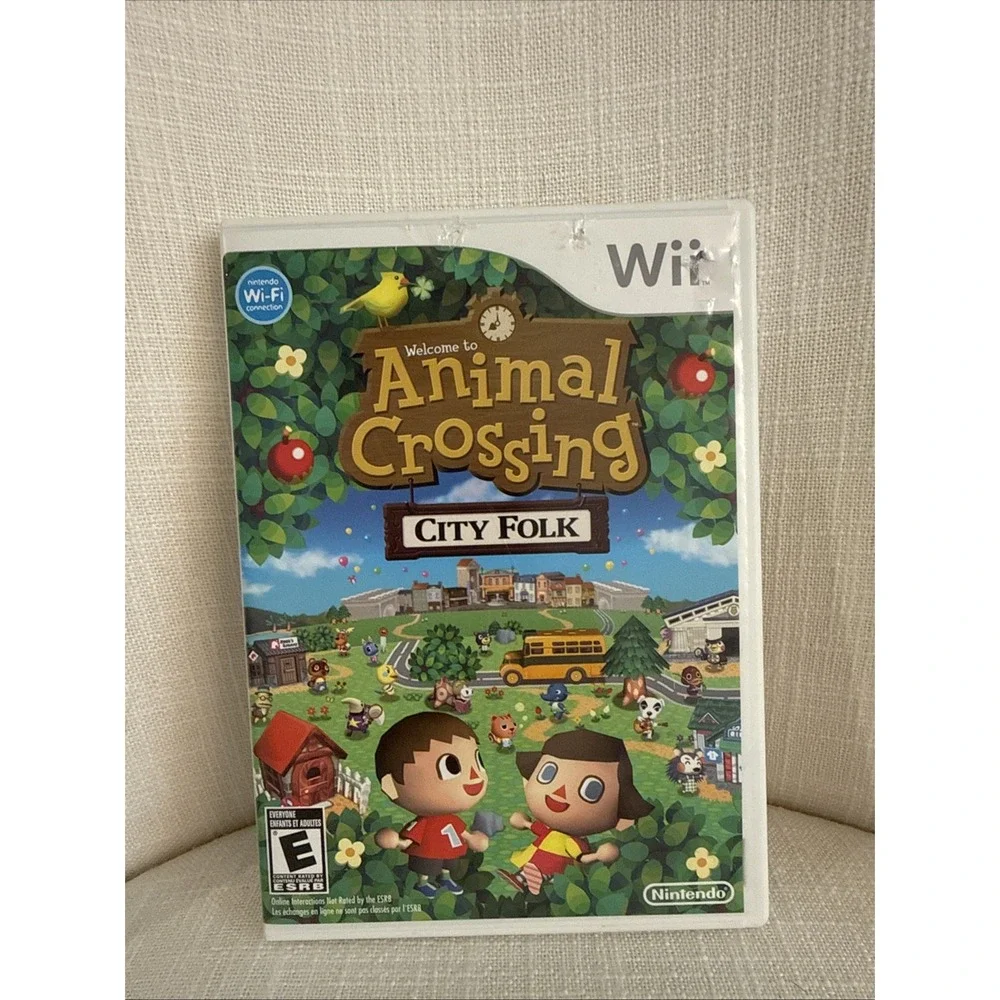 Animal Crossing City Folk Nintendo Wii  CIB‎ 2008 VERY GOOD!
